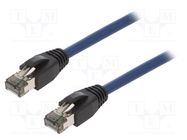 Patch cord; S/FTP; Cat 8.1; stranded; Cu; LSZH; blue; 1m; 26AWG LOGILINK