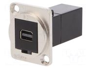 Coupler; mini DisplayPort socket,both sides; FT; 19x24mm; metal CLIFF