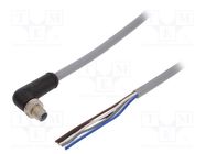 Connection lead; M12; PIN: 5; angled; 3m; plug; 63VAC; 12A; -20÷85°C MURR ELEKTRONIK