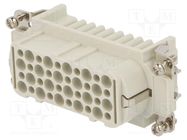 Connector: HDC; contact insert; female; S-D; PIN: 25; size 16B; 10A 