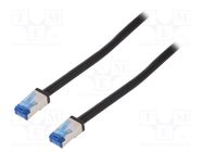 Patch cord; S/FTP; 6a; stranded; Cu; PE; black; 40m; 26AWG LOGILINK