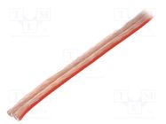 Wire: loudspeaker cable; stranded; CCA; transparent; unshielded LOGILINK