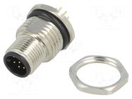 Connector: M12; socket; PIN: 8; male; 30V; straight; IP65,IP67; THT DEGSON ELECTRONICS