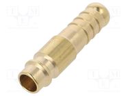 Plug-in nozzle EURO; with bushing; brass; Connection: 9mm 