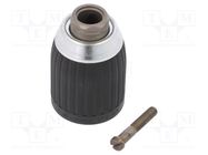 Drill holder; 1.5÷13mm; L: 72.4mm; metal,plastic; single sleeve 