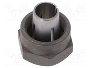 Collet; steel; with flange nut; 8mm; hexagonal 