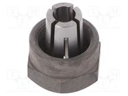 Collet; steel; with flange nut; 6mm; hexagonal METABO