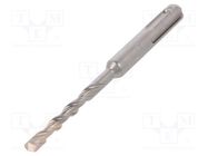 Drill bit; for concrete; Ø: 6mm; L: 110mm; metal; SDS-Plus®; PRO 4 METABO