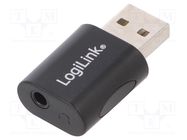 PC extension card: sound; USB 2.0; black LOGILINK