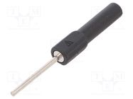 Measuring tip; 19A; black; Tip diameter: 2mm; Socket size: 4mm STÄUBLI