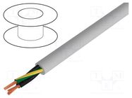 Wire; JZ-500-PUR; 3G0.5mm2; unshielded; 300V,500V; Cu; stranded HELUKABEL