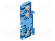 Splice terminal: rail; 4mm2; ways: 1; terminals: 3; blue; wemid; TS35 WEIDMÜLLER