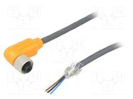 Connection lead; M12; PIN: 4; angled; 2m; plug; 240VAC; 4A; RKWTS LUMBERG AUTOMATION