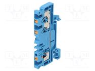 Splice terminal: rail; 2.5mm2; ways: 1; terminals: 3; blue; wemid WEIDMÜLLER