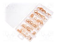 Copper pads; copper; inch; 110pcs. ORING USZCZELNIENIA TECHNICZNE