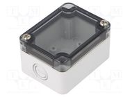 Enclosure: multipurpose; X: 50mm; Y: 65mm; Z: 35mm; TK PC; grey; IP66 SPELSBERG