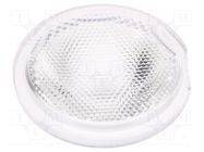 LED lens; round; plexiglass PMMA; transparent; 22÷28°; H: 16.4mm LEDIL