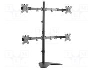 Monitor holder; 8kg; 13÷32"; Arm len: 460mm; for four monitors LOGILINK