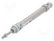 Round cylinder; Piston diam: 20mm; Piston stroke: 200mm; 1÷10bar PNEUMAT