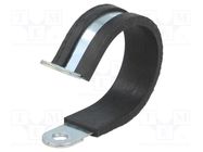 Fixing clamp; ØBundle : 35mm; W: 15mm; steel; Cover material: EPDM 