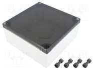 Enclosure: multipurpose; X: 133mm; Y: 133mm; Z: 59mm; ABS; grey; IP55 MASZCZYK