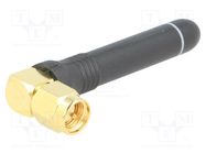 Antenna; RF; 3.6dBi; angular,twist-on; 50Ω; 850÷880MHz; male,SMA LINX TECHNOLOGIES