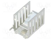 Heatsink: moulded; L: 20mm; W: 13mm; H: 16mm; 22.7K/W; copper; clip-on FISCHER ELEKTRONIK