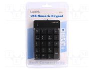 Keyboard; black; USB; wired; 1.6m LOGILINK