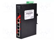 Switch Ethernet; unmanaged; Number of ports: 6; 12÷48VDC; RJ45 ANTAIRA