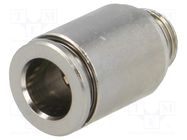 Push-in fitting; straight; -0.95÷20bar; nickel plated brass 