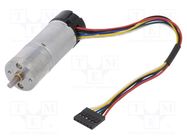 Motor: DC; with encoder,with gearbox; HP; 12VDC; 5.6A; 130rpm POLOLU