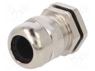 Cable gland; PG9; IP68; brass; Body plating: nickel; RRPL RAYCHEM RPG