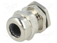 Cable gland; PG11; IP68; brass; Body plating: nickel; RRPL RAYCHEM RPG