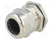 Cable gland; PG16; IP68; brass; Body plating: nickel; RRPL RAYCHEM RPG