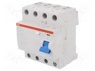 RCD breaker; Inom: 25A; Ires: 30mA; Max surge current: 5000A; IP20 ABB