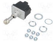 Switch: toggle; Pos: 3; DPDT; ON-ON-ON; 15A/125VAC; Leads: screw; TL HONEYWELL