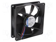 Fan: DC; axial; 12VDC; 92x92x25mm; 72m3/h; 28dBA; ball; 2300rpm EBM-PAPST