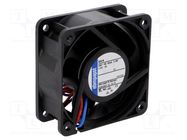 Fan: DC; axial; 24VDC; 60x60x25mm; 40m3/h; 35dBA; ball; 6100rpm EBM-PAPST