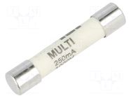 Fuse: fuse; 250mA; 1kVAC; ultra rapid; ceramic,cylindrical; brass ESKA