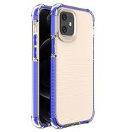 Spring Armor clear TPU gel rugged protective cover with colorful frame for iPhone 12 mini blue, Hurtel