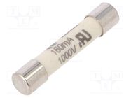 Fuse: fuse; ultra rapid; 160mA; 1kVAC; ceramic,cylindrical; brass ESKA