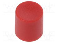 Knob; slider; red; Ø8.2x8.9mm; Width shaft 4mm,width shaft 6,3mm CLIFF