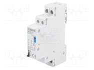 Relay: installation; bistable,impulse; NC + NO; Ucoil: 24VDC; BI 