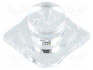 LED lens; square; plexiglass PMMA; transparent; 152÷174°; H: 5.7mm LEDIL