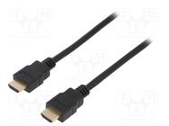 Cable; HDMI 2.1; HDMI plug,both sides; 1m; black LOGILINK