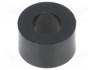 Spacer sleeve; cylindrical; polyamide; L: 6mm; Øout: 10mm; black DREMEC