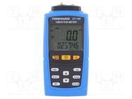 Vibrometer; Display: LCD; 1,999mm,199,9m/s2,199,9mm/s; 0.01÷1kHz TENMARS