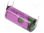 Battery: lithium (LTC); 2/3AA; 3.6V; 1600mAh; non-rechargeable TADIRAN