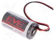 Battery: lithium; C; 3.6V; 8500mAh; non-rechargeable; Ø26x50mm EVE BATTERY