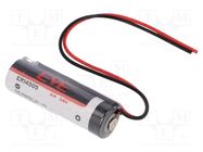 Battery: lithium; 14505; 3.6V; 2700mAh; non-rechargeable 